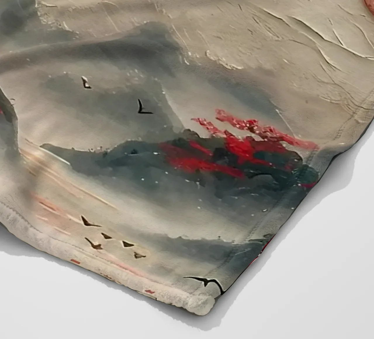Ciliegio in fiore Giappone Arte coperta in pile da Rebecca Clark Wyrick