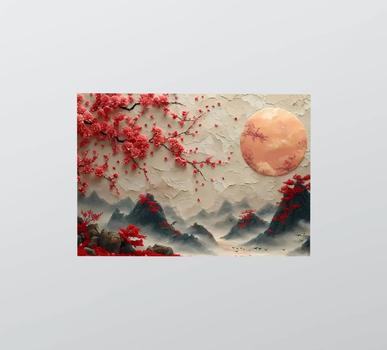 Cherry Blossom Japan Art sticker by Rebecca Clark Wyrick