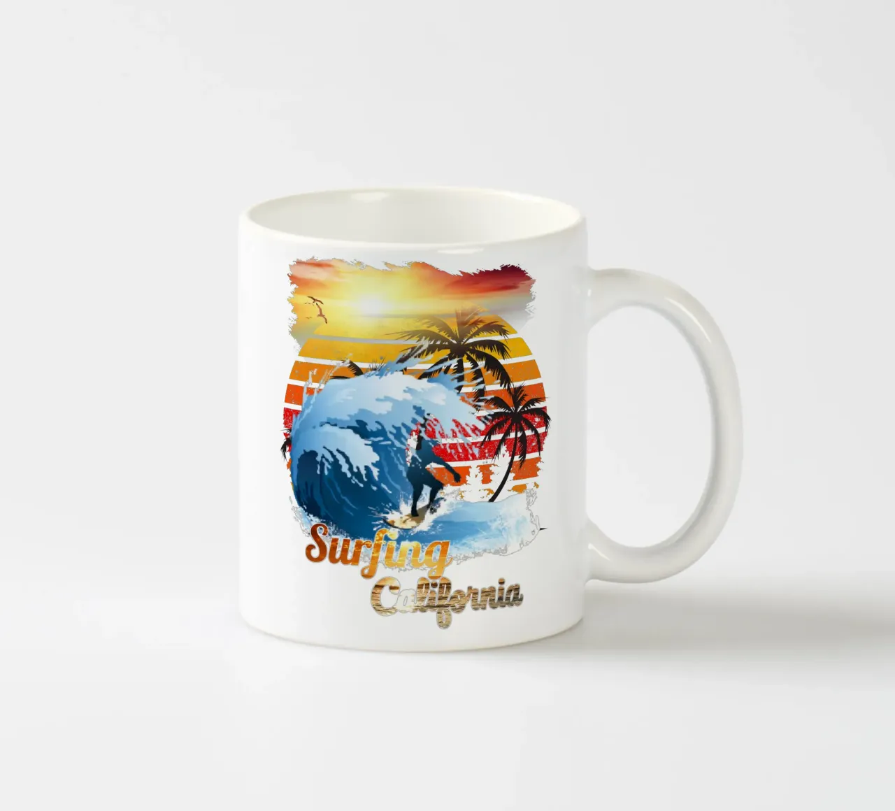 Surf Life Oval y - Summer Sun Vibes 3 tazza in ceramica da surfer28