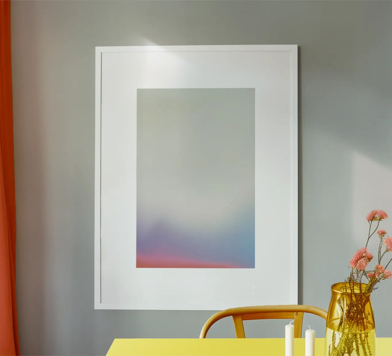 Sunrise 2 poster con telaio in legno da Sarah Bühler