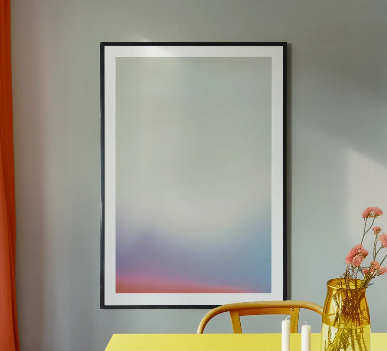 Sunrise 2 poster con telaio in legno da Sarah Bühler