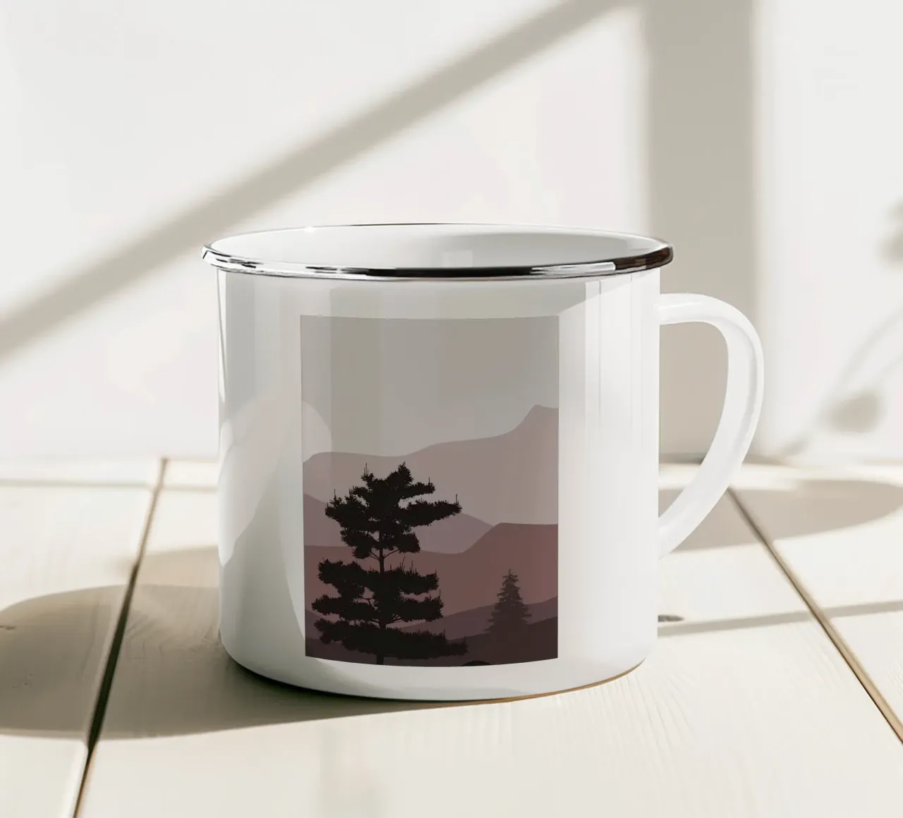 Alberi estivi tazza in smalto da Albert S Jacob