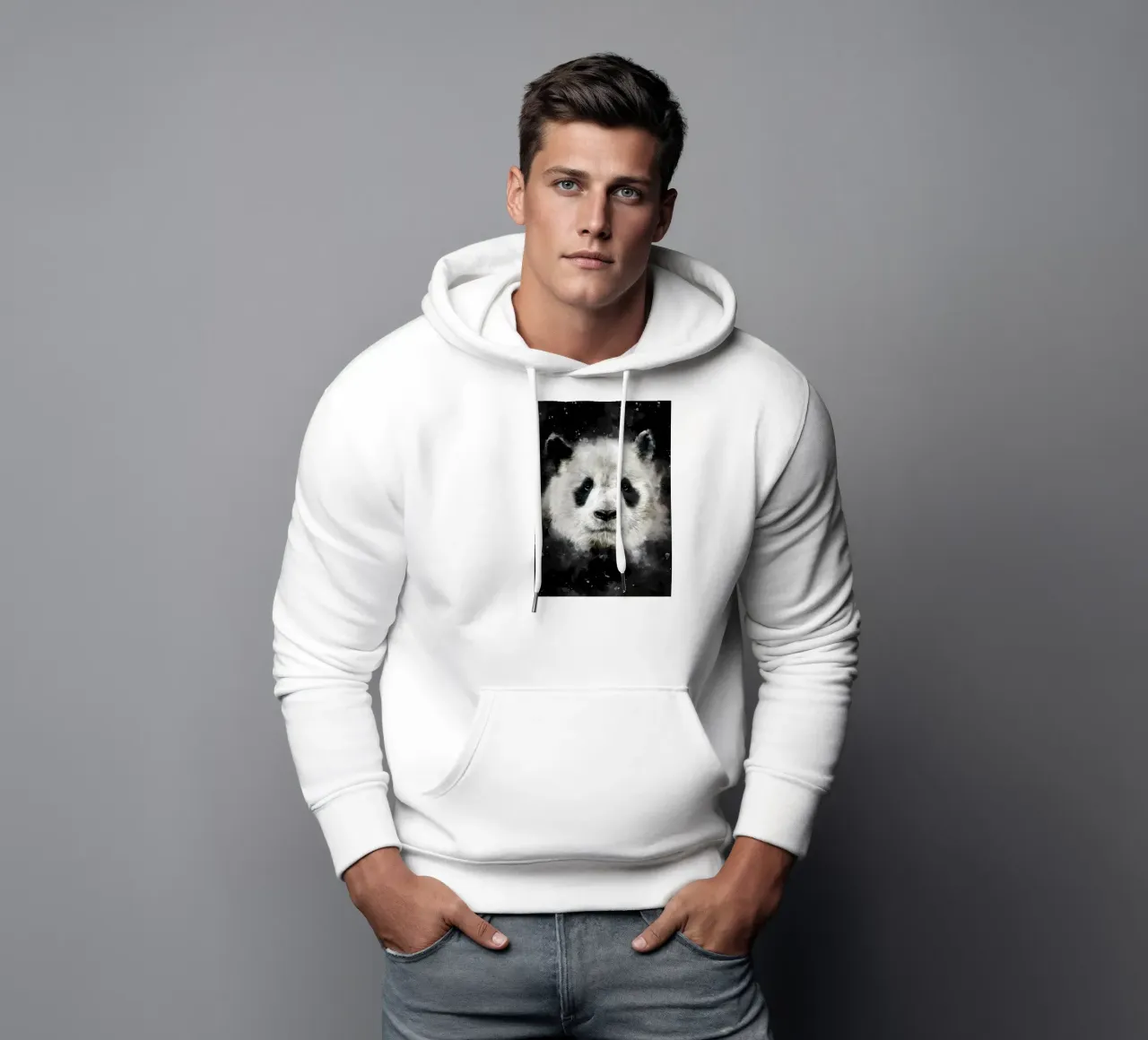 Testa di panda felpa con cappuccio da James M Coyle