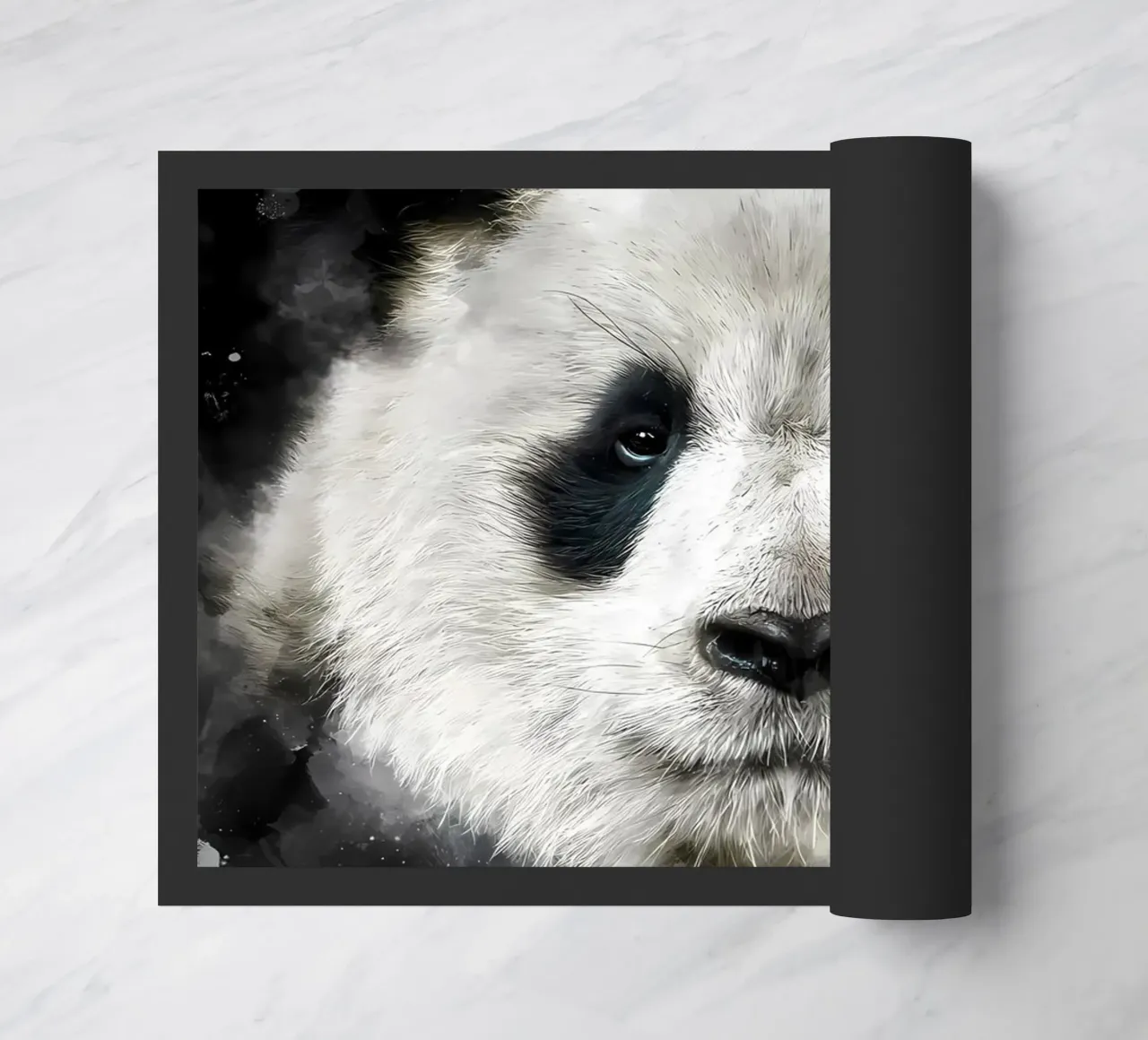 Panda Head doormat by James M Coyle