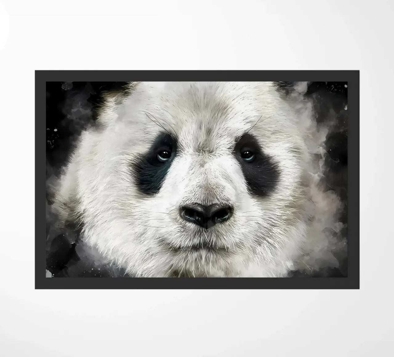 Panda Head doormat by James M Coyle