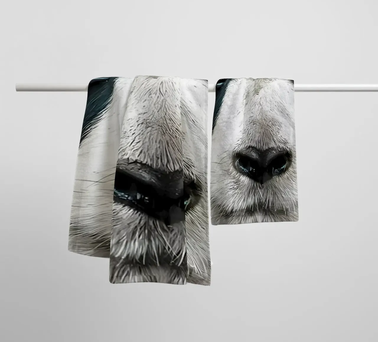 Testa di panda asciugamano da bagno da James M Coyle