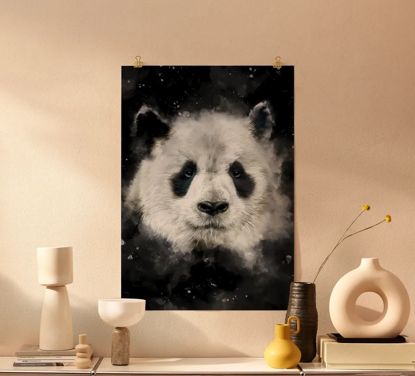 Panda Head poster by James M Coyle