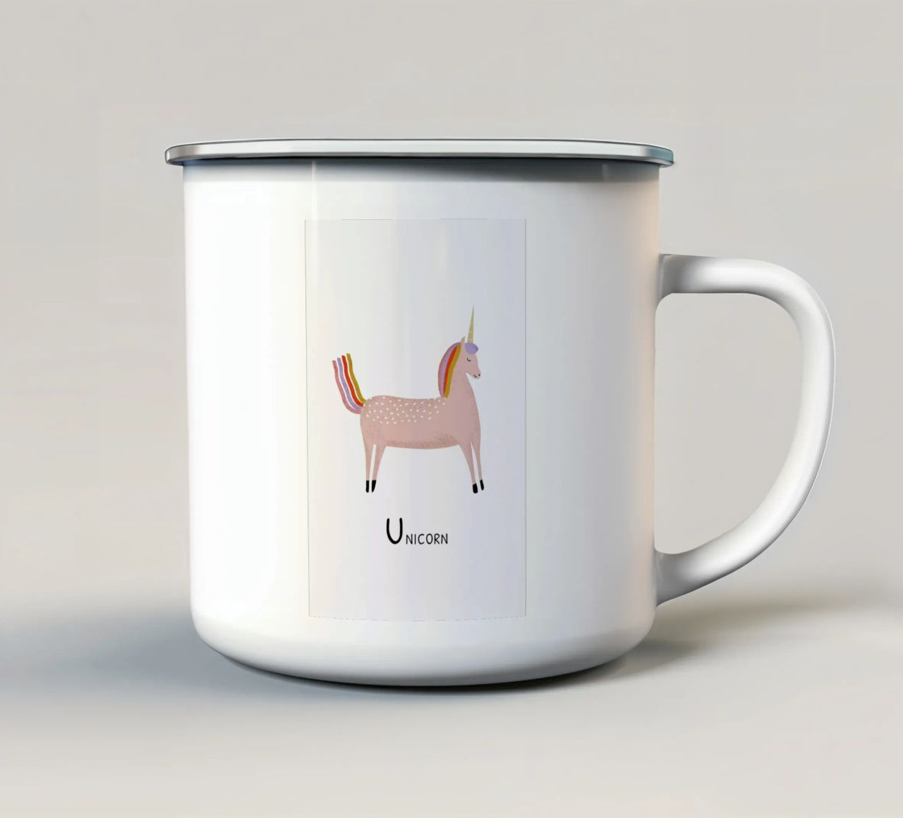 Unicorn tazza in smalto da Little Flourishes
