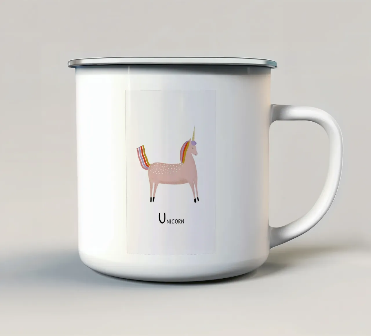 Unicorn taza de esmalte de Little Flourishes