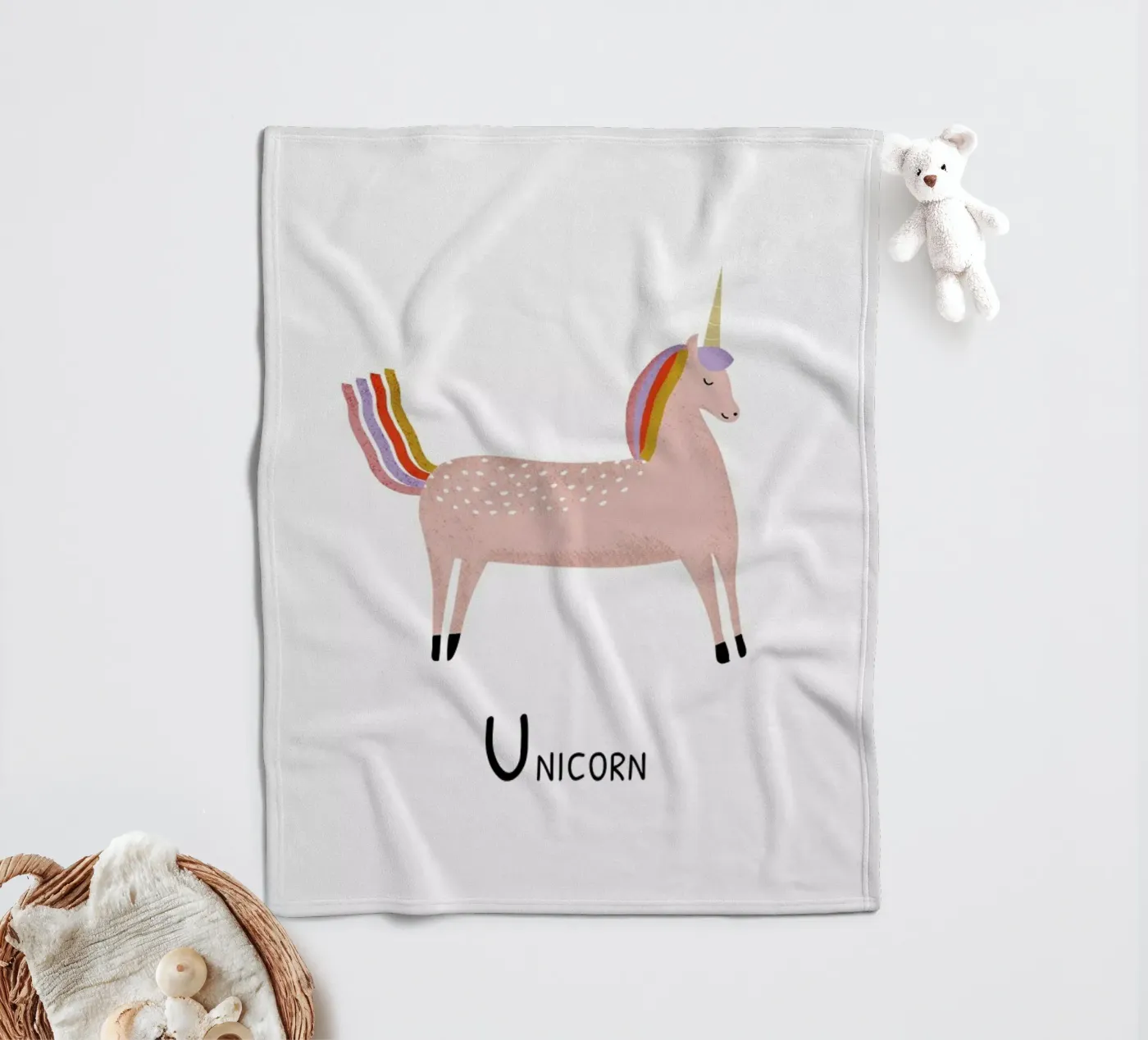 Unicorn Fleecedecke von Little Flourishes