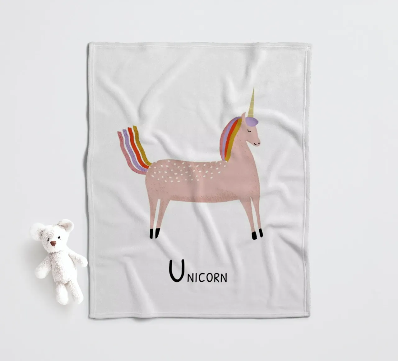 Unicorn coperta in pile da Little Flourishes