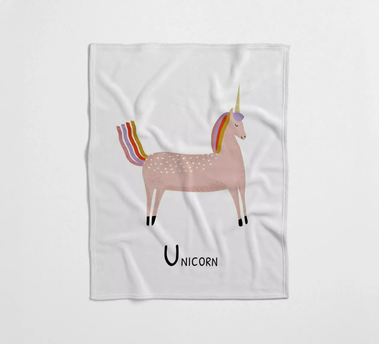 Unicorn coperta in pile da Little Flourishes