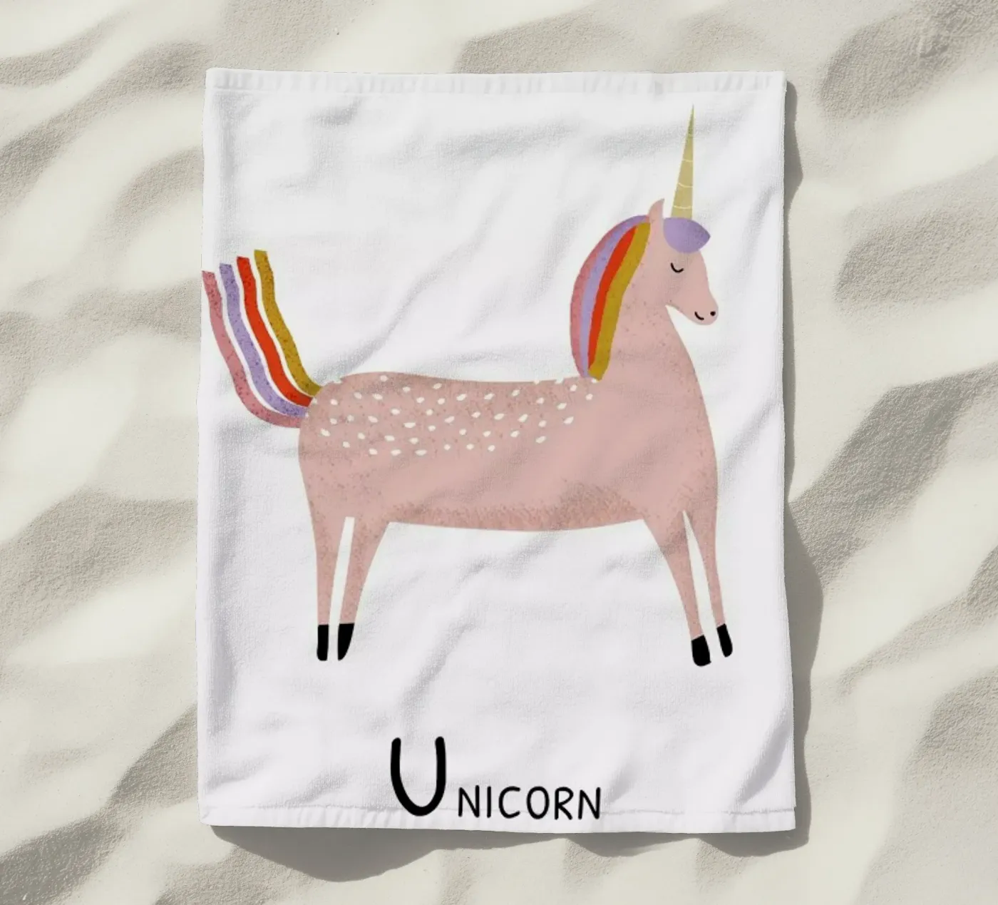 Unicorn telo mare da Little Flourishes