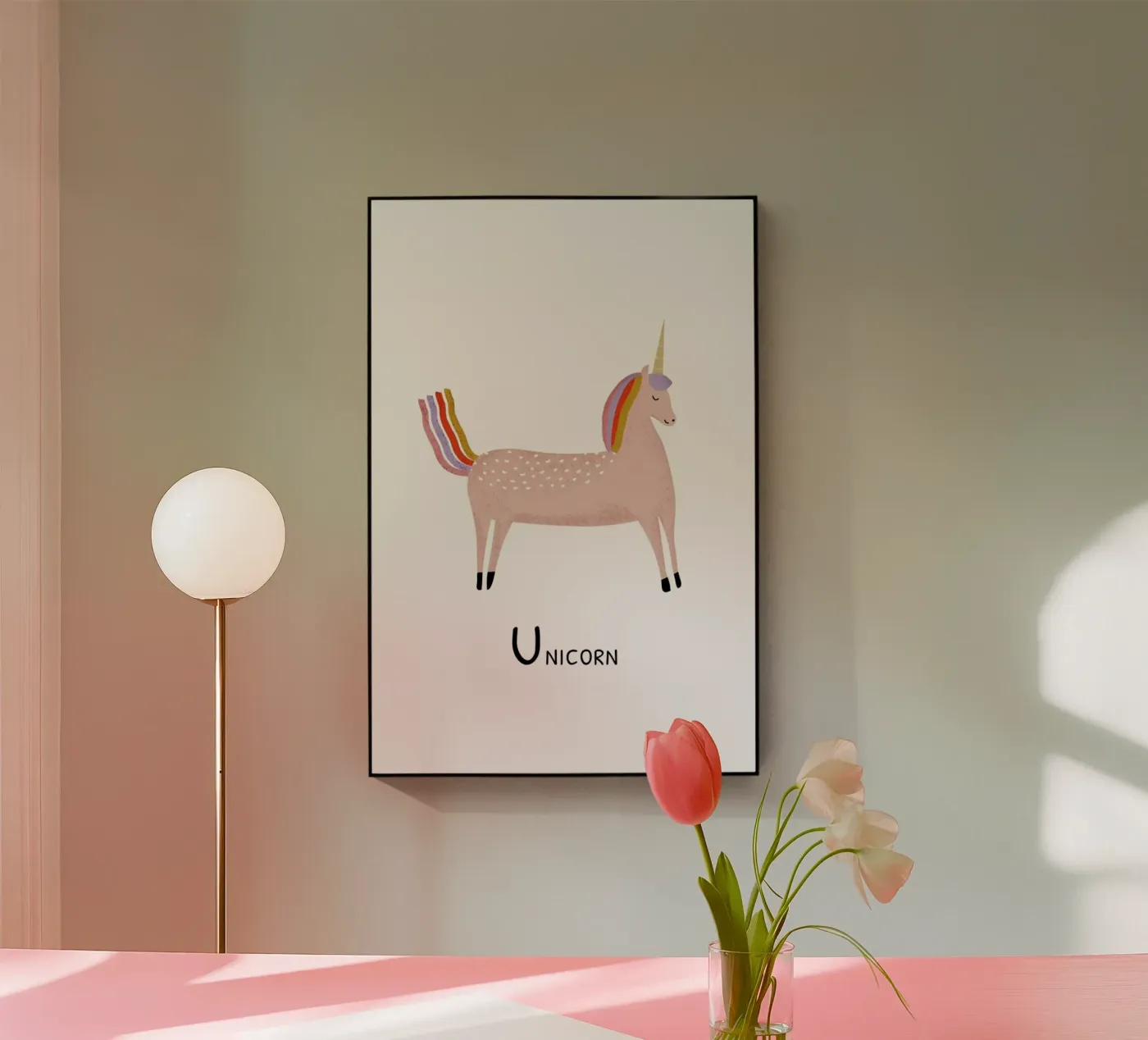 Unicorn plexiglass da Little Flourishes