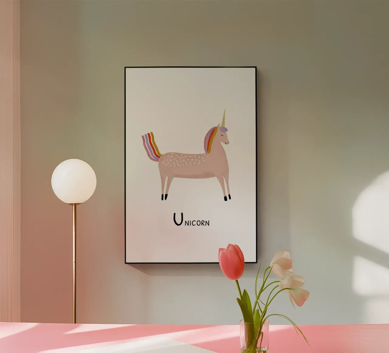 Unicorn plexiglass da Little Flourishes