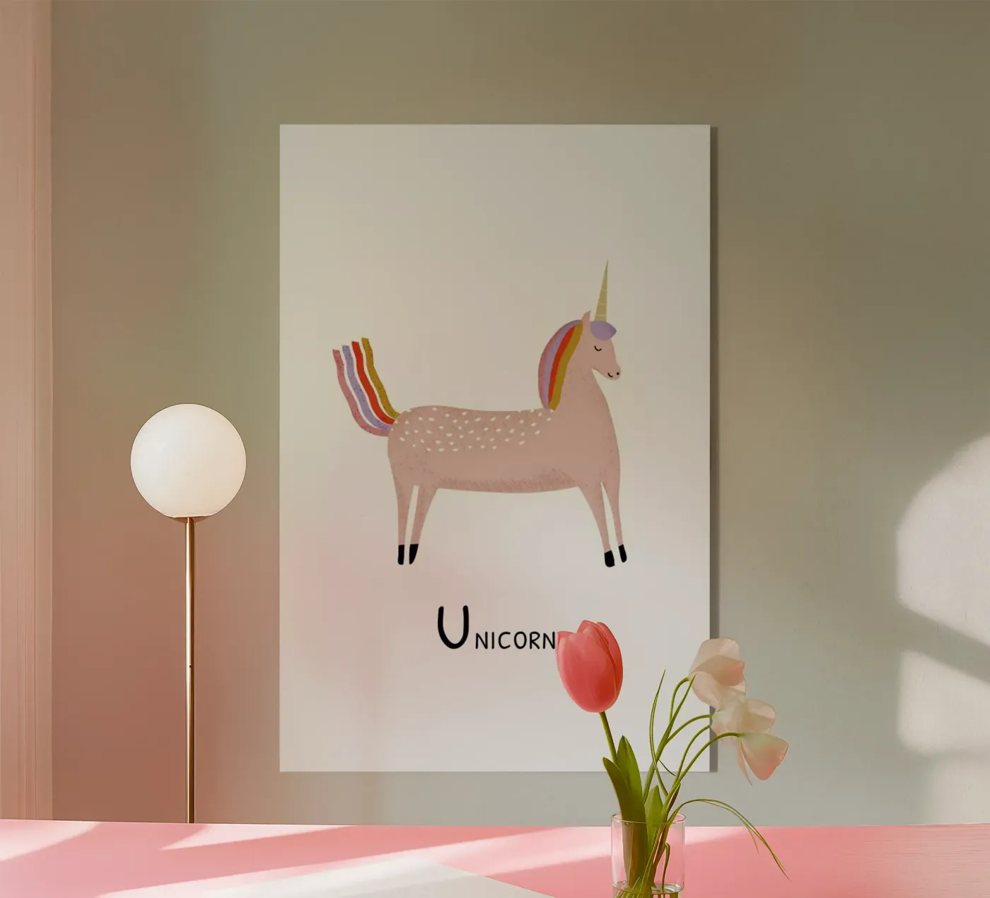 Unicorn Acryl-Glas von Little Flourishes