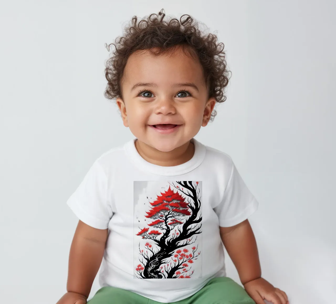 Sakura stile inchiostro giapponese maglietta neonato da Rebecca Clark Wyrick