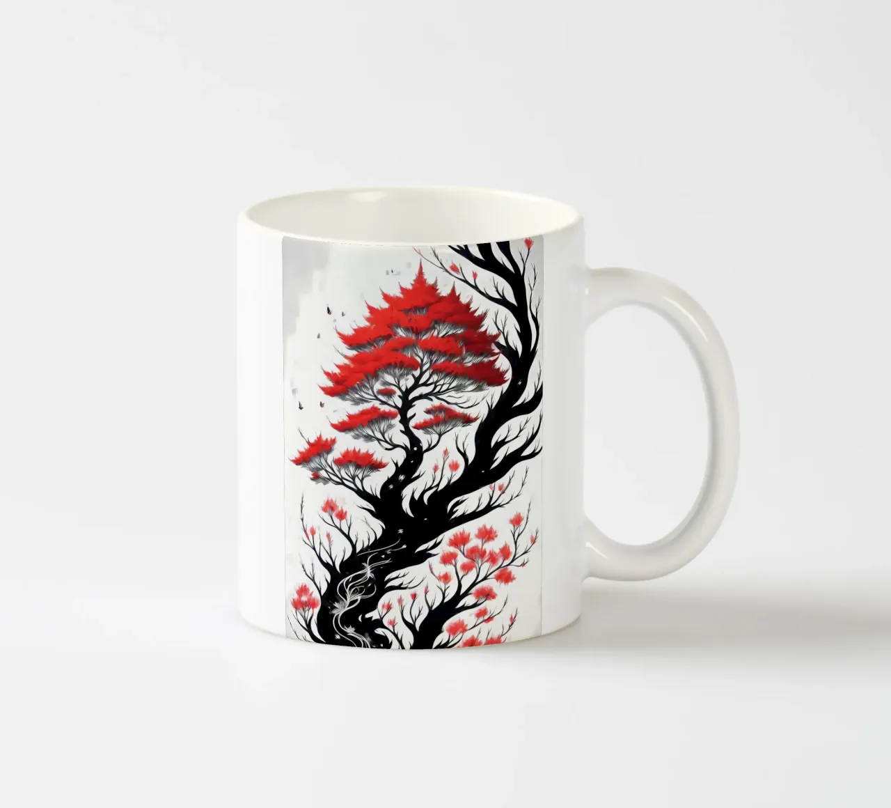 Sakura stile inchiostro giapponese tazza in ceramica da Rebecca Clark Wyrick