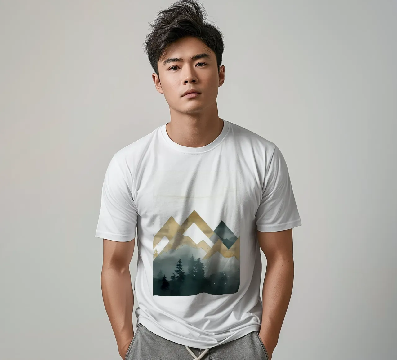 Strati di montagna sorgere del sole t-shirt da Albert S Jacob