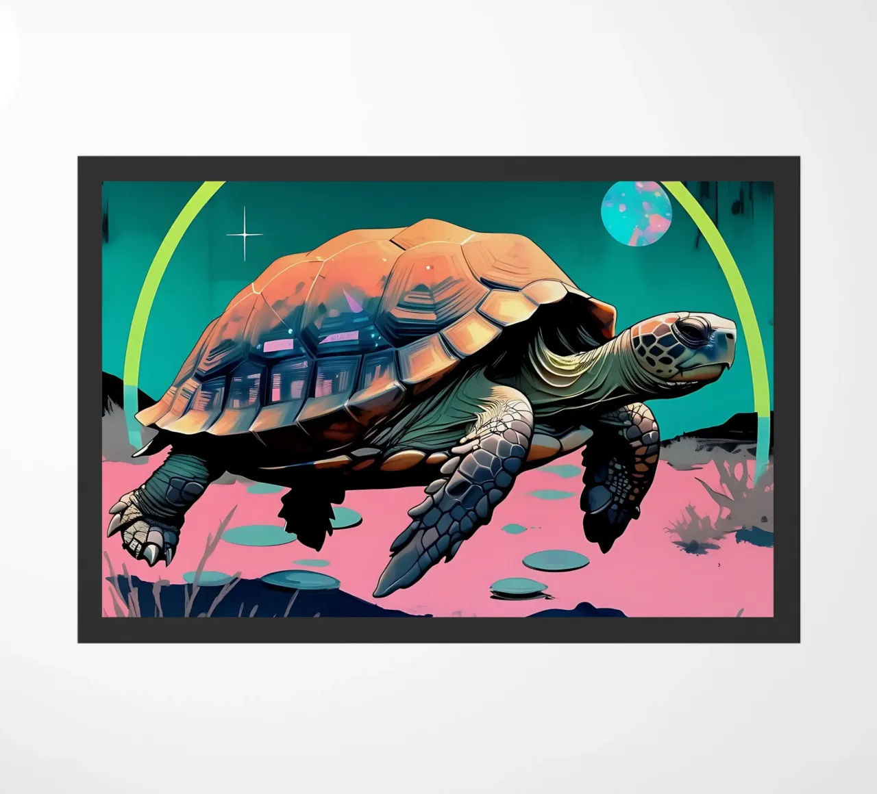 Turtle_Style_D_2 doormat by Tierisch bunt by LK