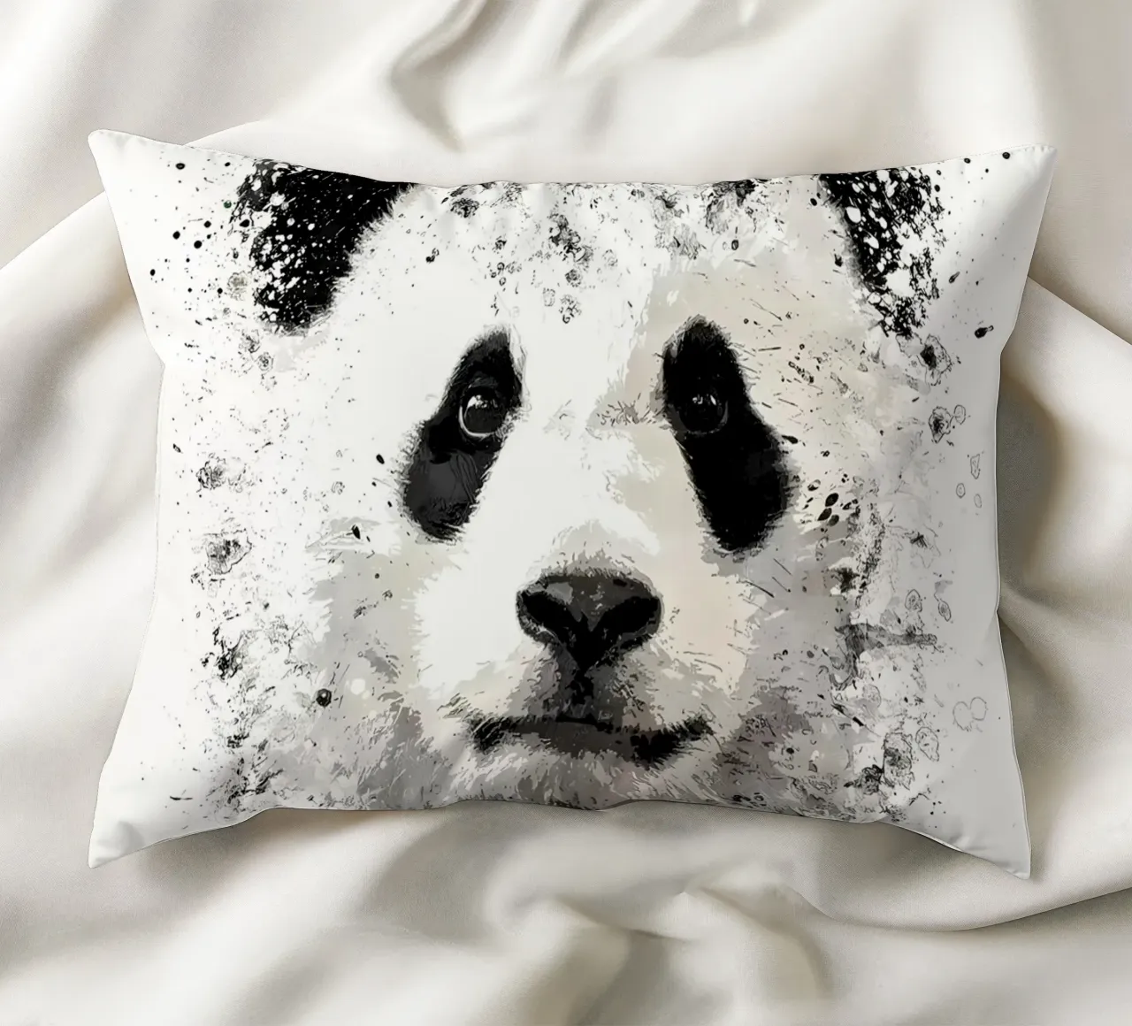 Panda con bambù verde cuscino da James M Coyle