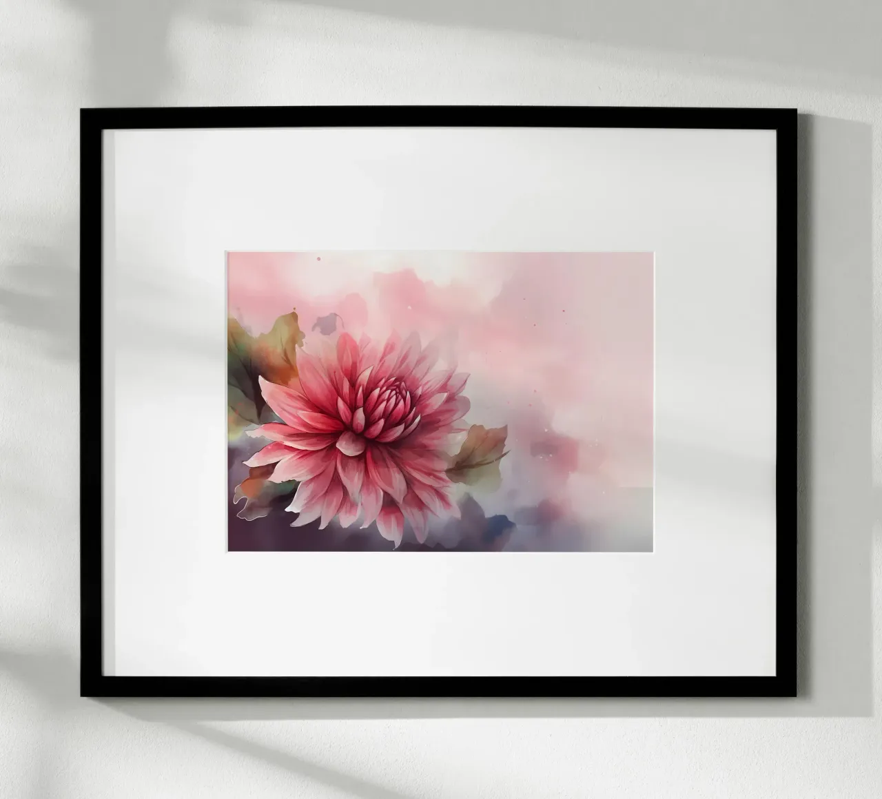 Pittura floreale ad acquerello poster con telaio in legno da Rebecca Clark Wyrick