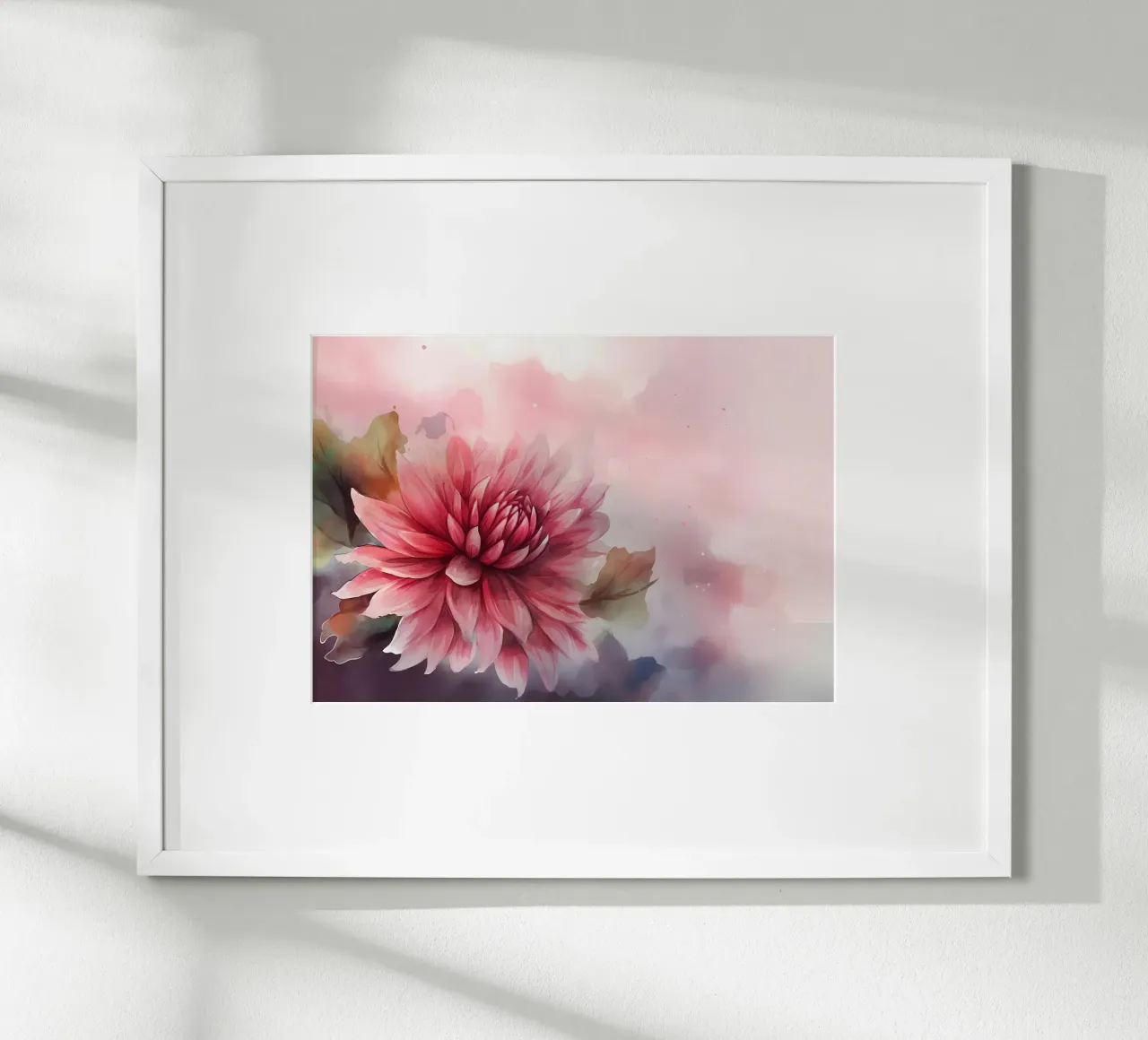Pittura floreale ad acquerello poster con telaio in legno da Rebecca Clark Wyrick