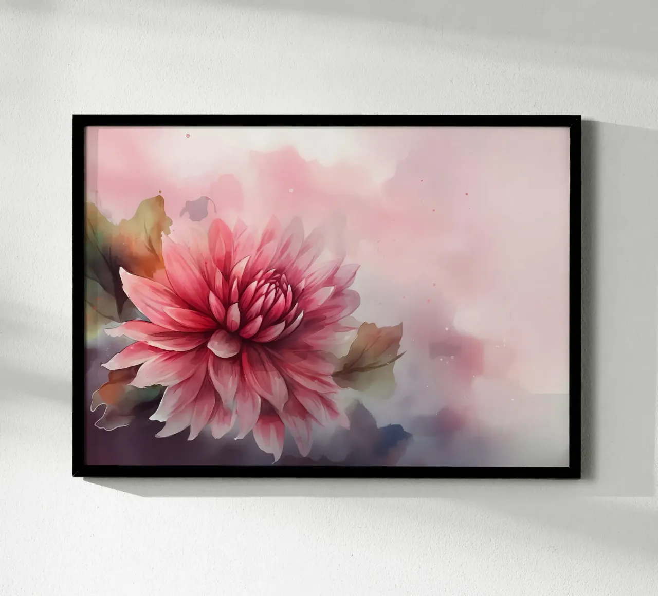 Pittura floreale ad acquerello poster con telaio in legno da Rebecca Clark Wyrick