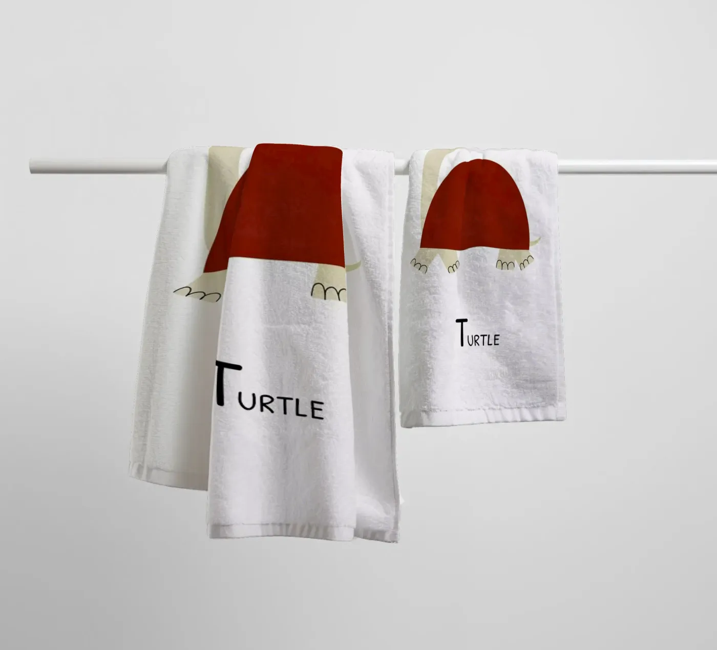 Turtle badhanddoek van Little Flourishes