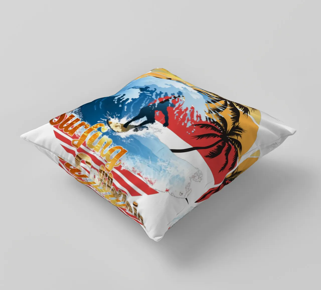 Surf Life Oval y - Summer Sun Vibes 2 cuscino da surfer28