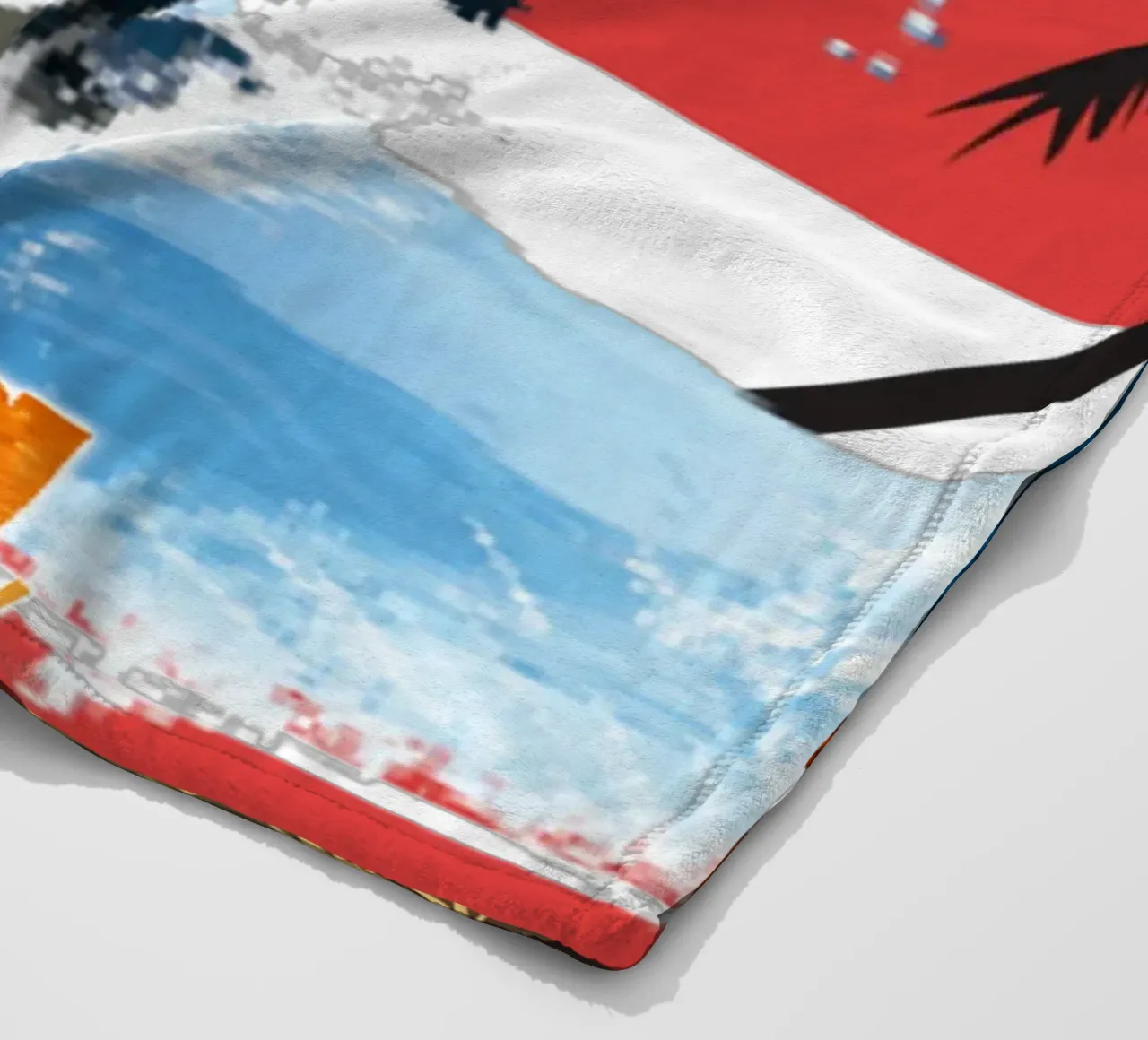 Surf Life Oval y - Summer Sun Vibes 2 fleece blanket by surfer28