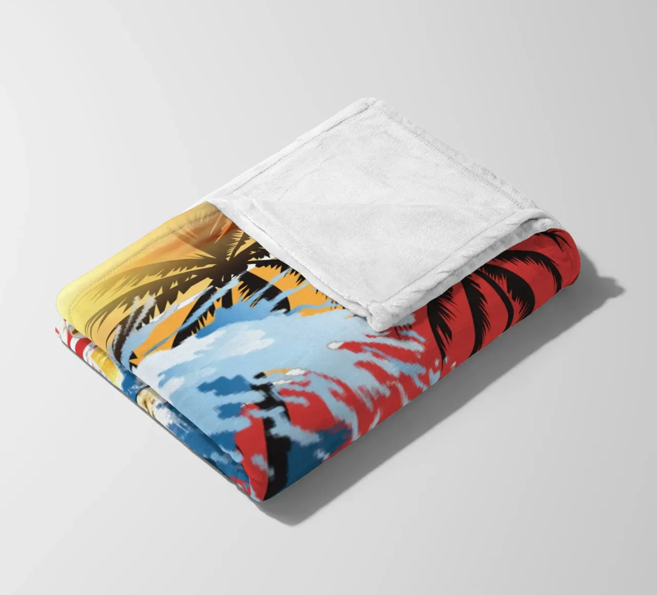 Surf Life Oval y - Summer Sun Vibes 2 fleece blanket by surfer28