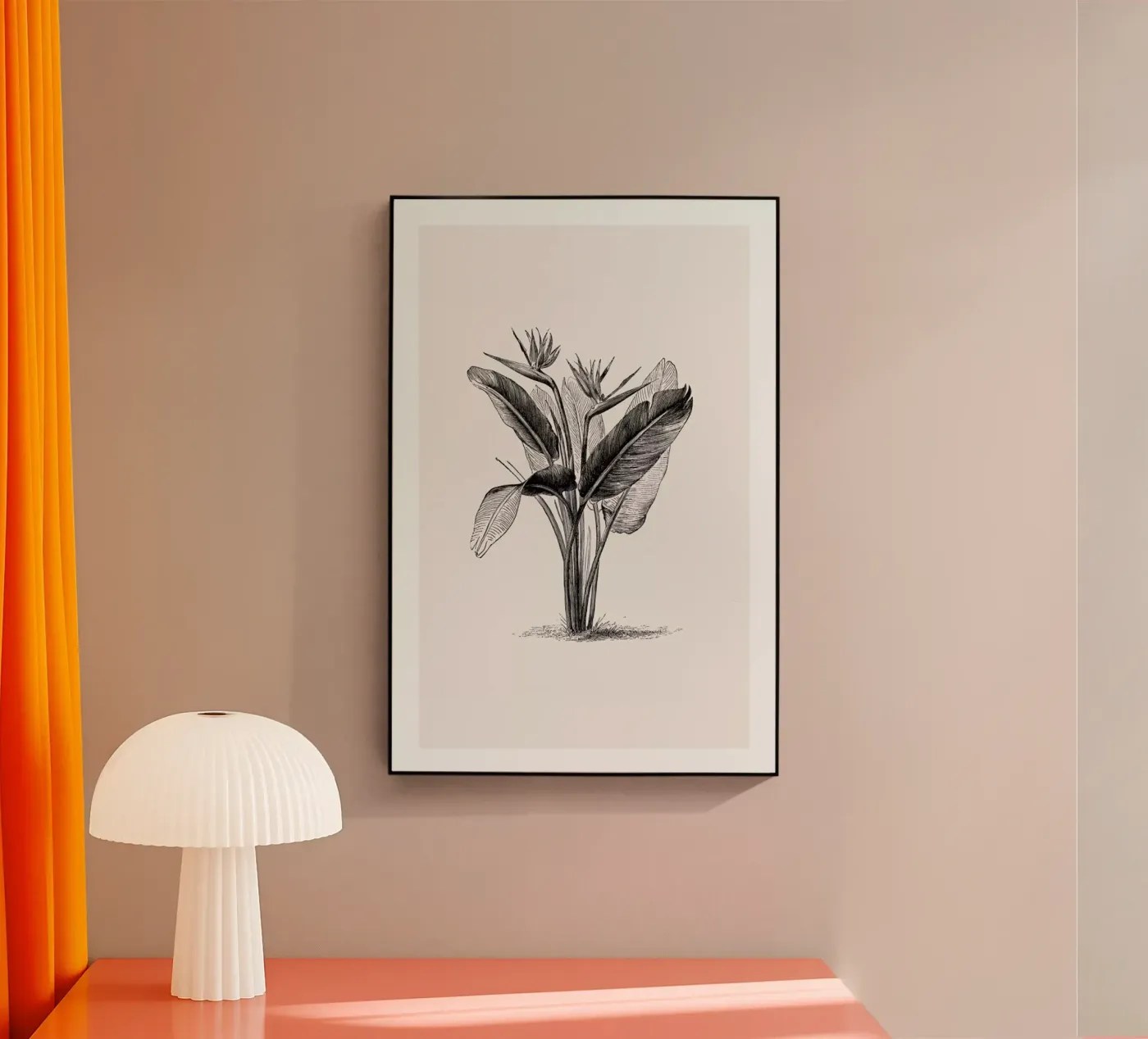 Crane Flower acrylic glass by Flora & Fauna