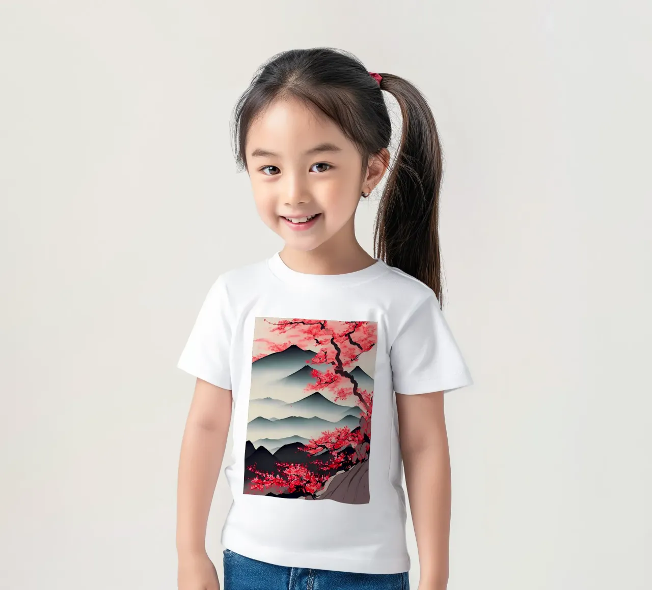 Pittura giapponese con lavaggio a inchiostro t-shirt bambini da Rebecca Clark Wyrick