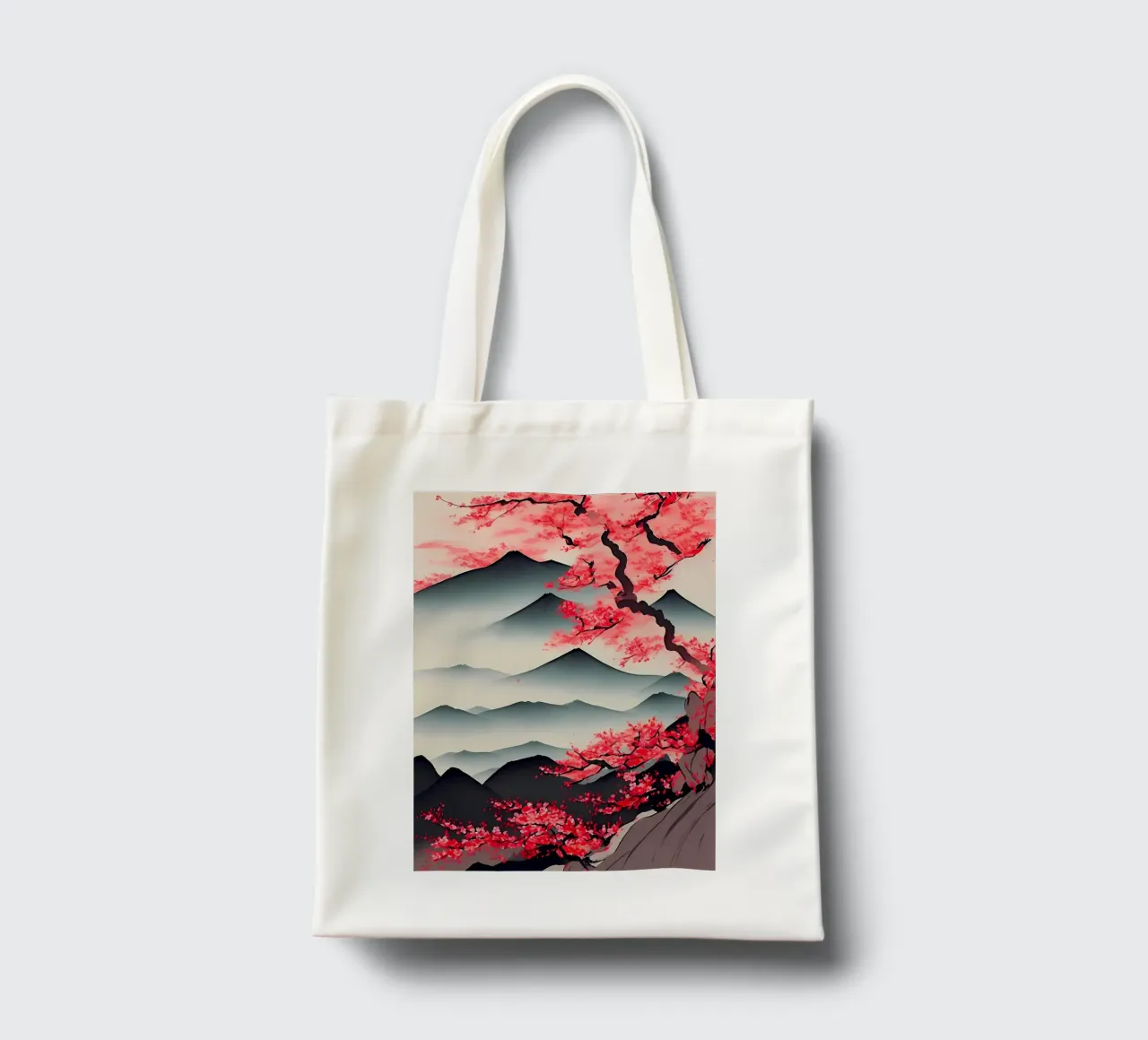 Japanese Ink Wash Painting tote bag by Rebecca Clark Wyrick