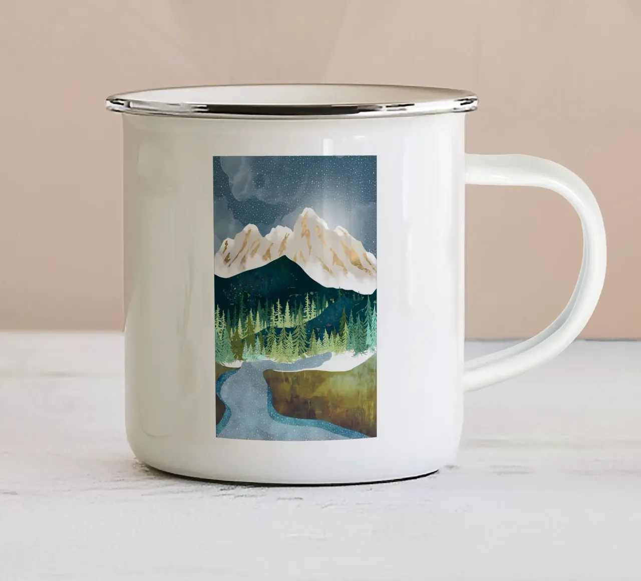 Riflessione d'autunno tazza in smalto da Albert S Jacob