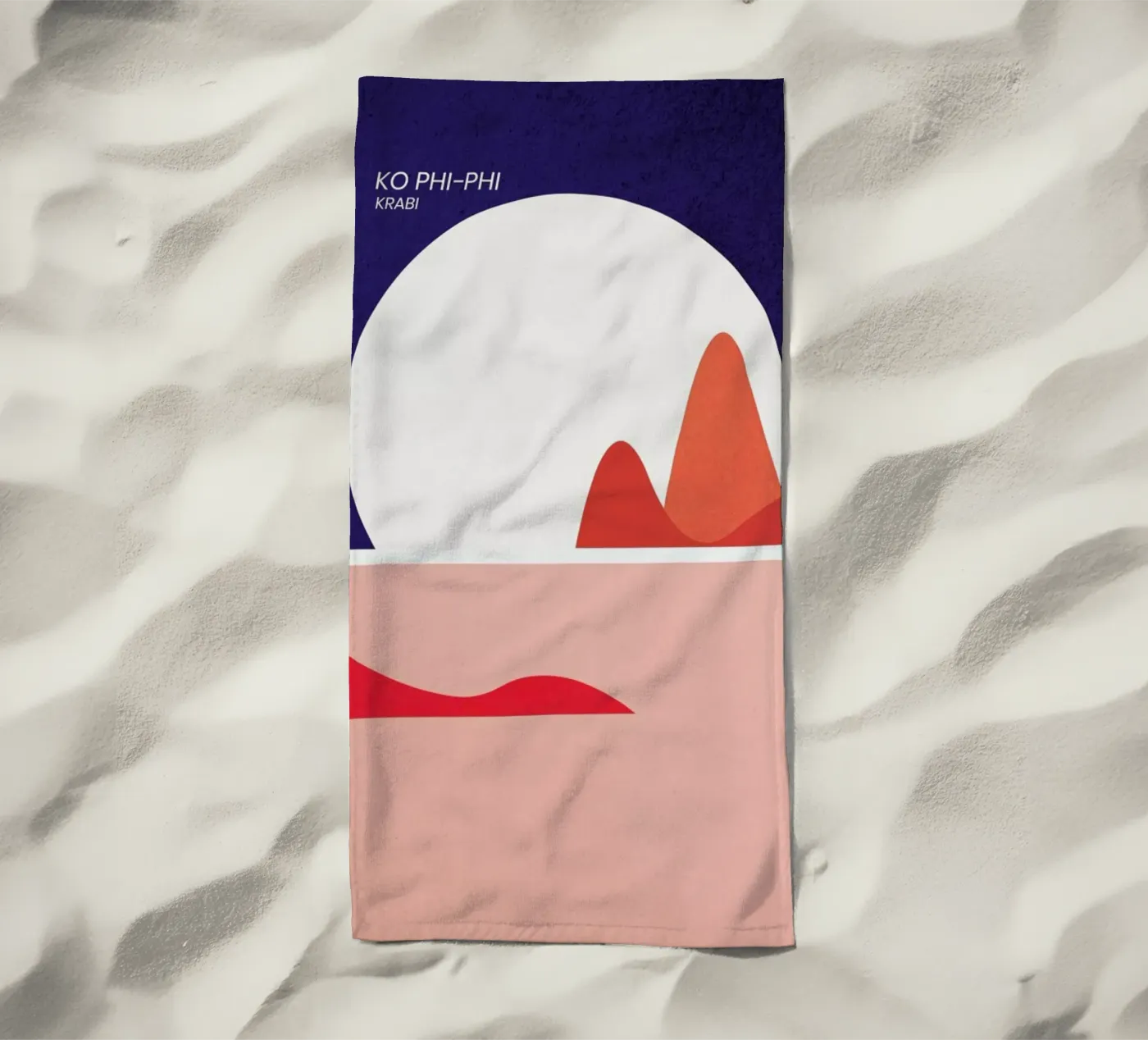 Ko Phi-Phi beach towel by The Cartography Collection