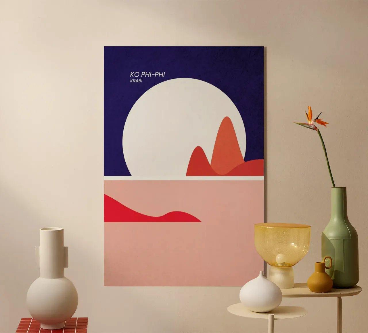 Ko Phi-Phi acryl van The Cartography Collection