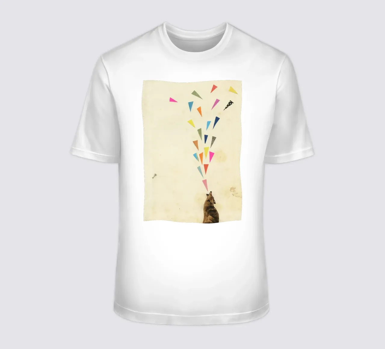 Coyote ululante t-shirt da Cassia Beck Collage
