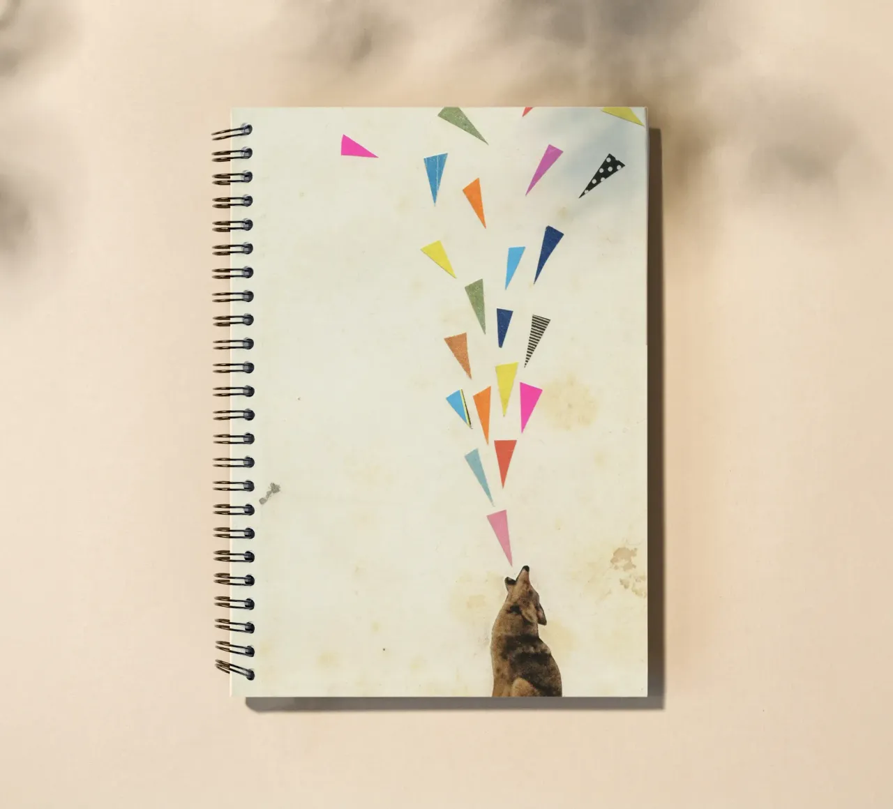 Howling Coyote spiral notebook by Cassia Beck Collage