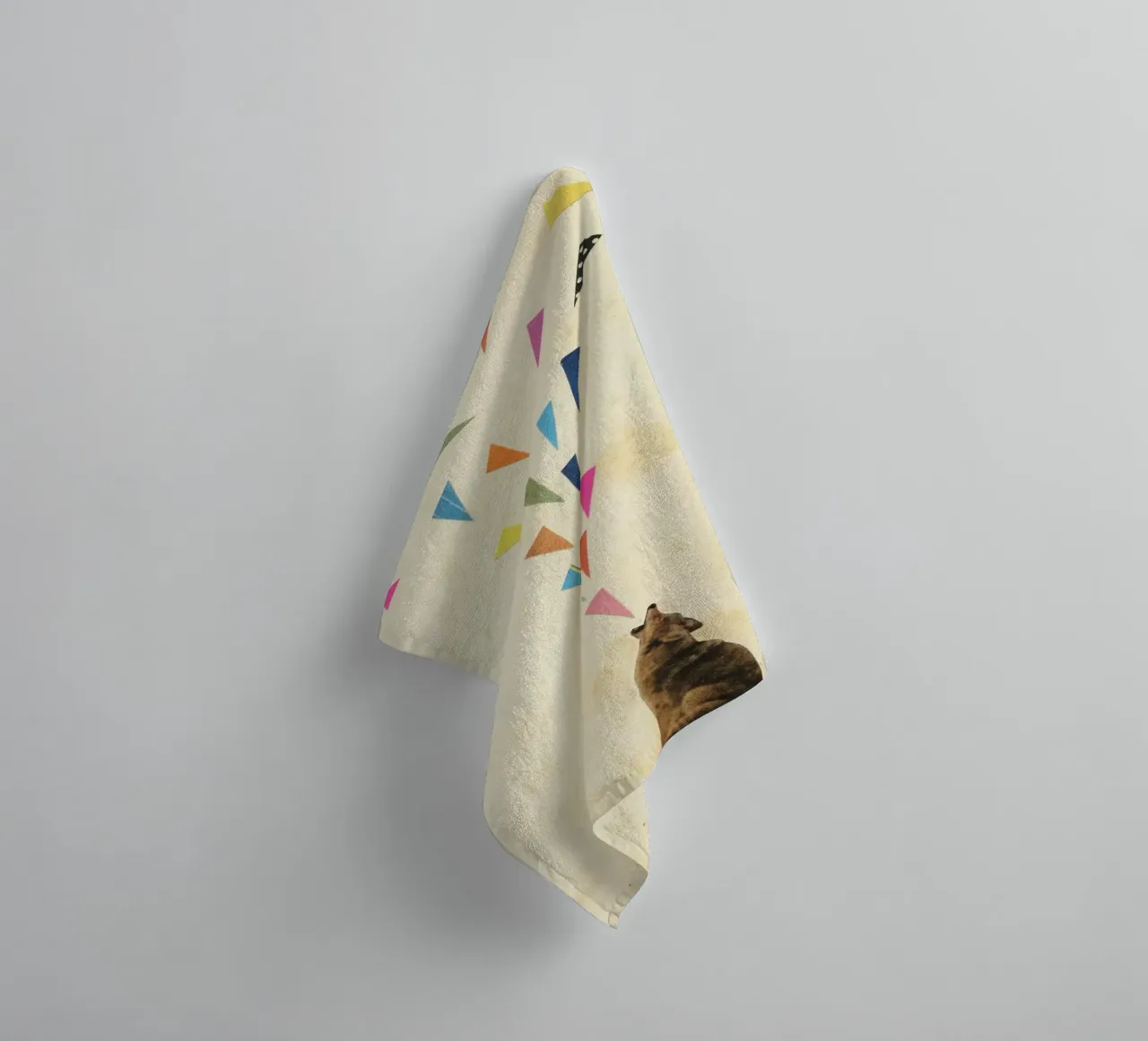 Howling Coyote towel by Cassia Beck Collage