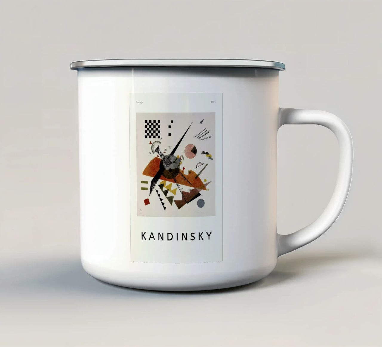 Kandinsky - Orange tazza in smalto da ARTOTHEK