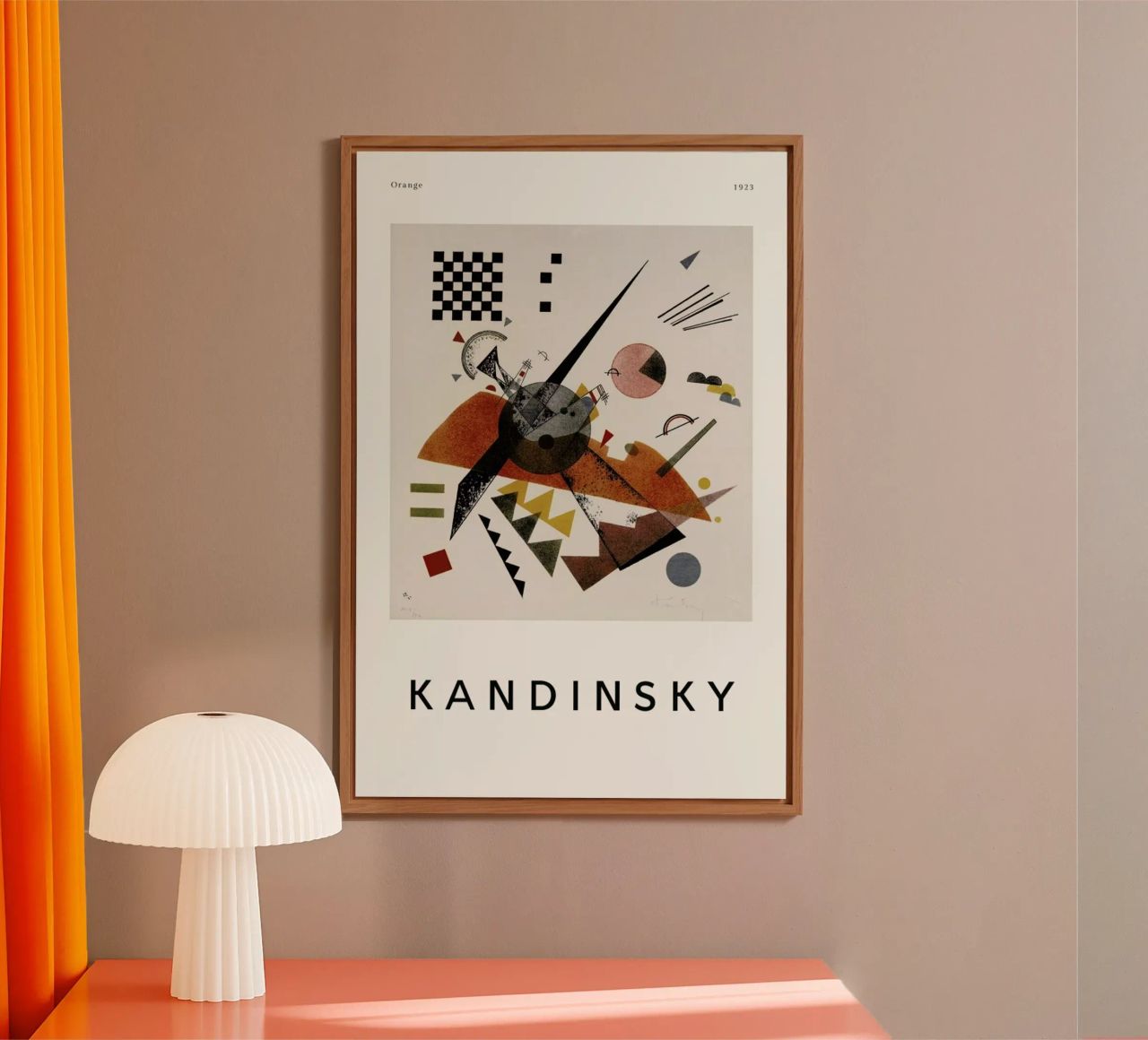 Kandinsky - Orange Forex-Platte von ARTOTHEK