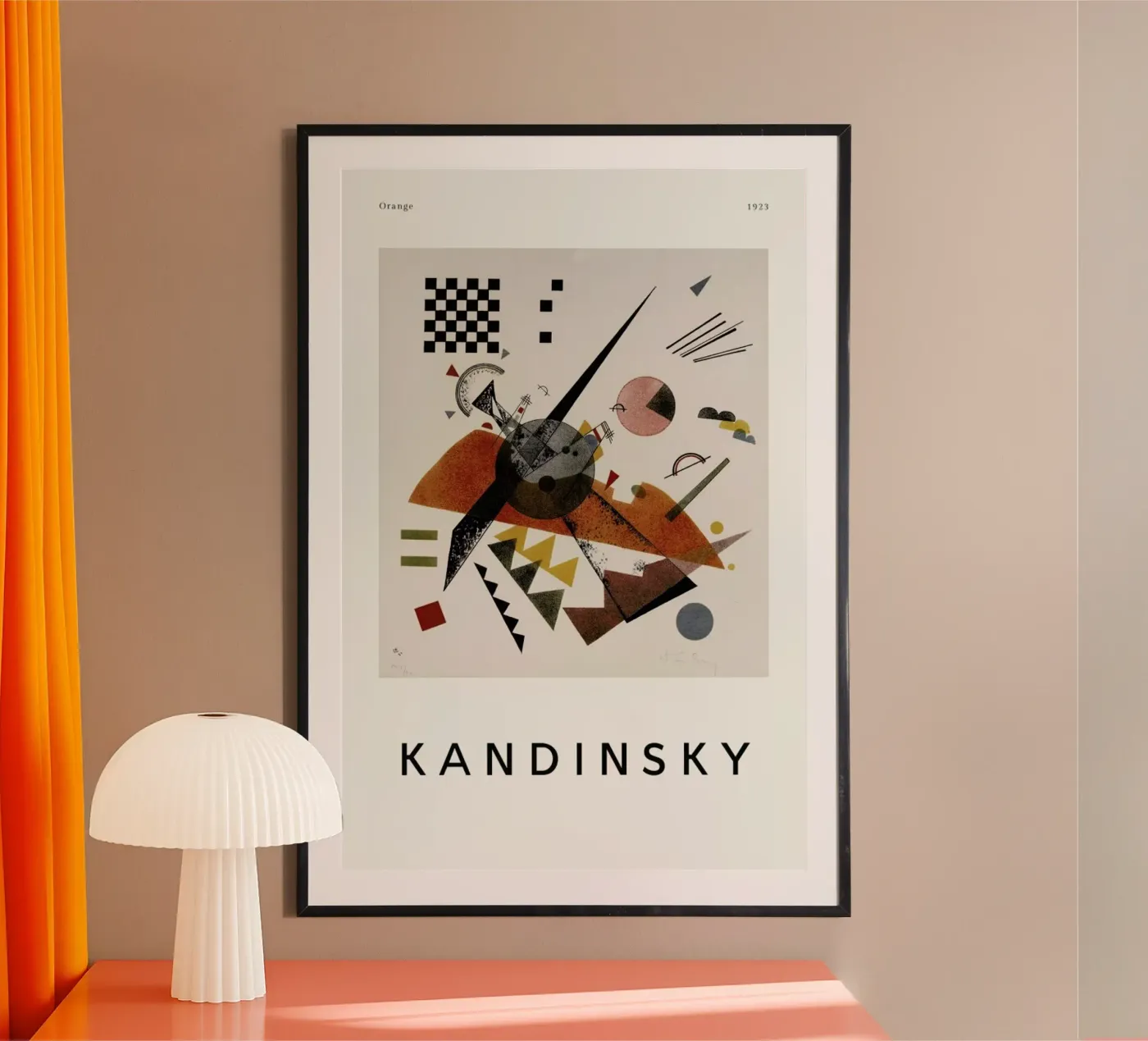 Kandinsky - Orange poster de ARTOTHEK