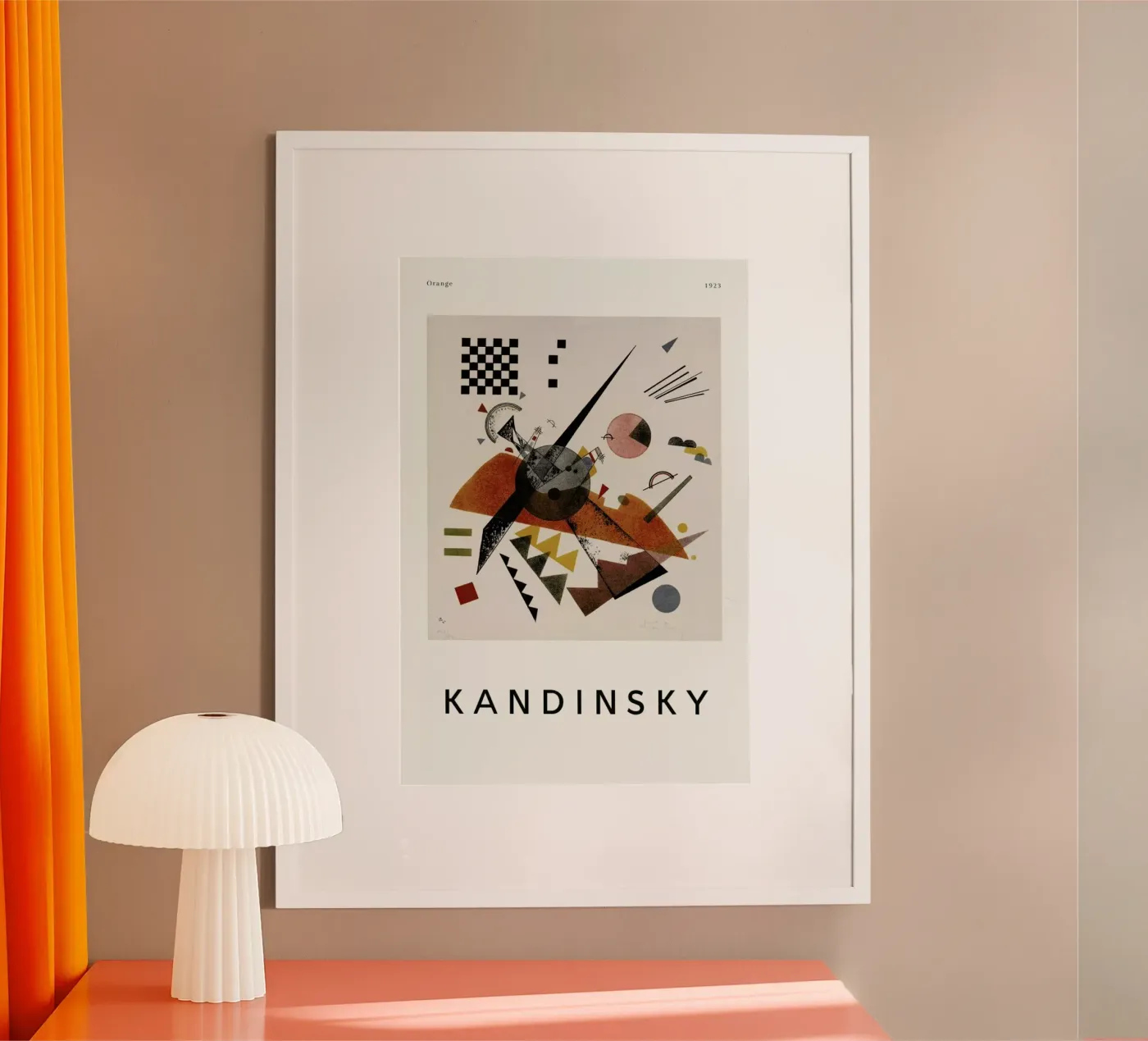 Kandinsky - Orange poster de ARTOTHEK