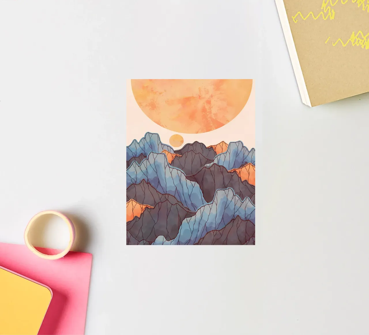 Mountain River sticker by Albert S Jacob