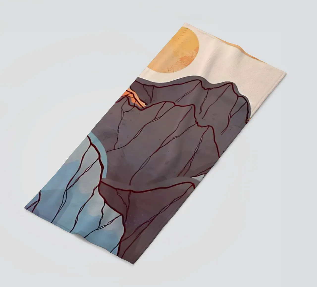 Mountain River beach towel by Albert S Jacob