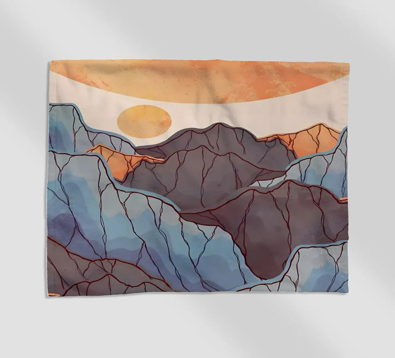 Mountain River beach towel by Albert S Jacob
