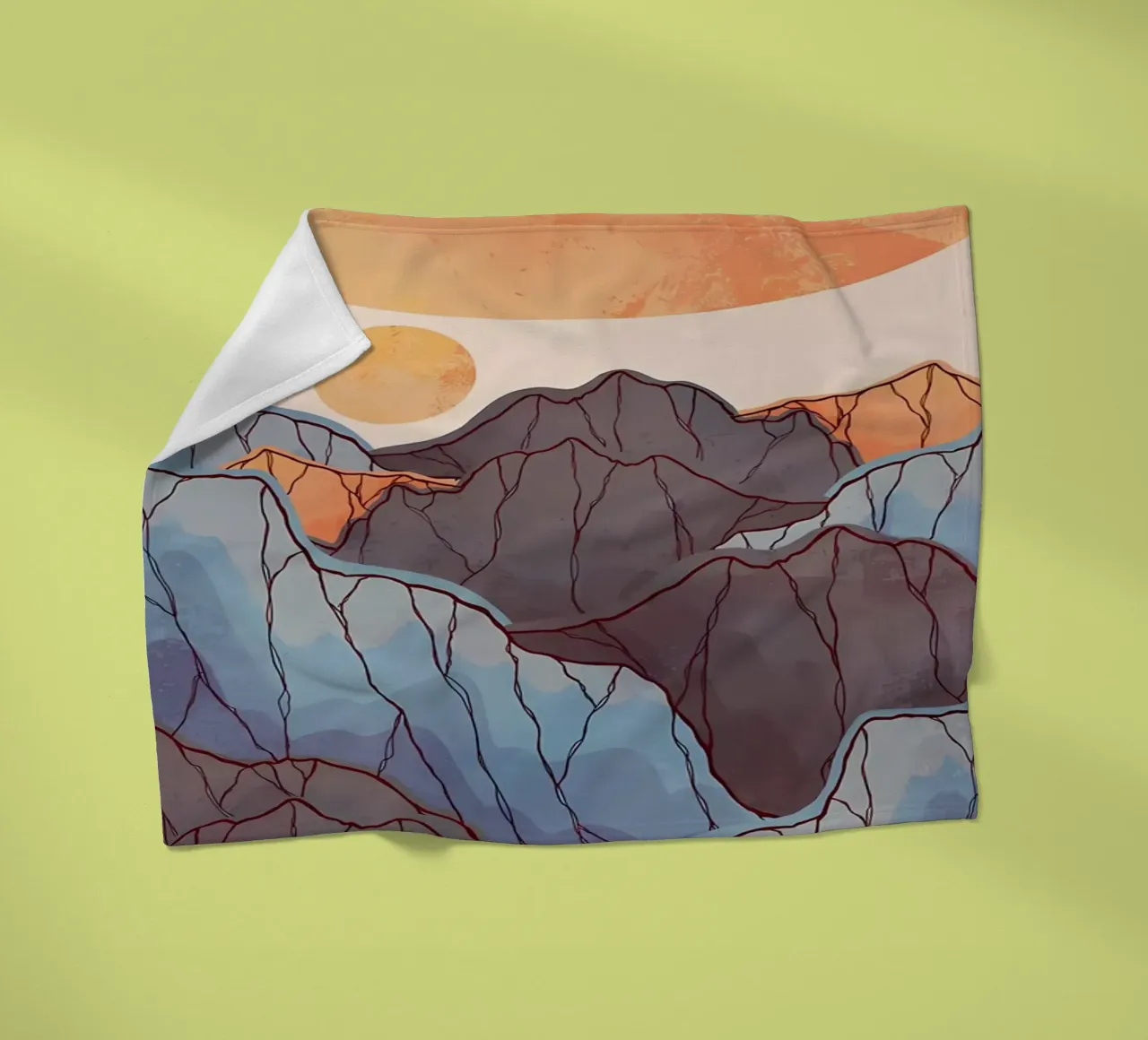 Mountain River fleece blanket by Albert S Jacob