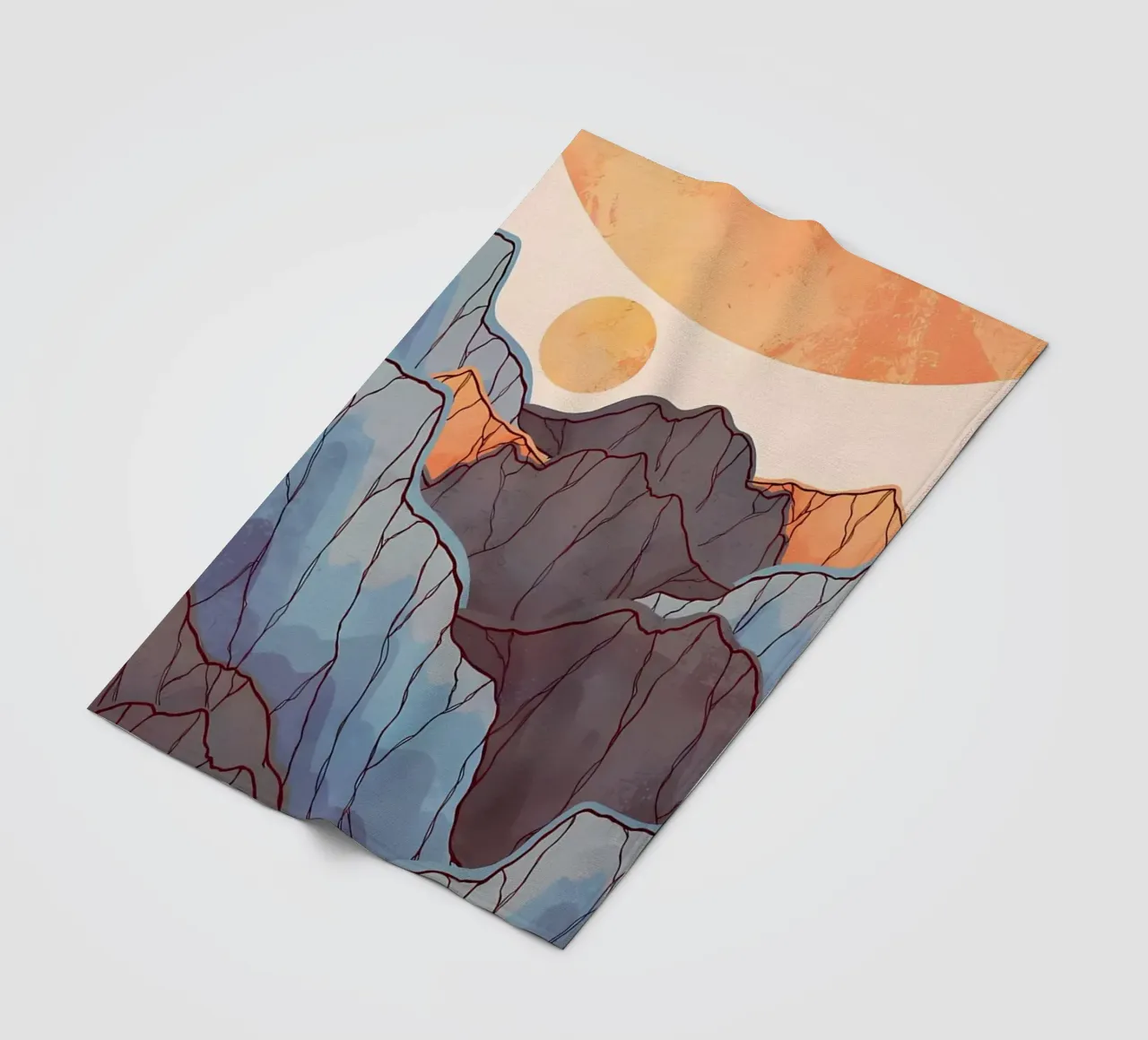 Mountain River fleece blanket by Albert S Jacob